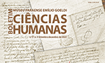 Composição. Folhas de papel antigas e amareladas sobrepostas com caligrafia rebuscada. Ao lado esquerdo superior, o logo do Boletim Museu Paraense Emílio Goeldi Ciências Humanas.