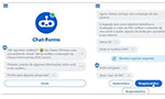 Duas prints de uma conversa com o chatbot FAViana dispostas lado a lado. Na esquerda, o logo do chat, um robô sorrindo. No texto, a assistente virtual se apresenta e pergunta algumas informações sobre fístulas arteriovenosas para a pessoa.