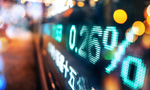 Painel de neon com o número "0.26%".
