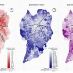 Mapas de distribuição de renda, de população negra e população feminina negra em Curitiba - sobreposição dos eixos estruturantes (Plano Serete)