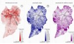 Mapas de distribuição de renda, de população negra e população feminina negra em Curitiba - sobreposição dos eixos estruturantes (Plano Serete)