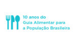 Logotipo da publicidade de dez anos do Guia Alimentar para a População Brasileira